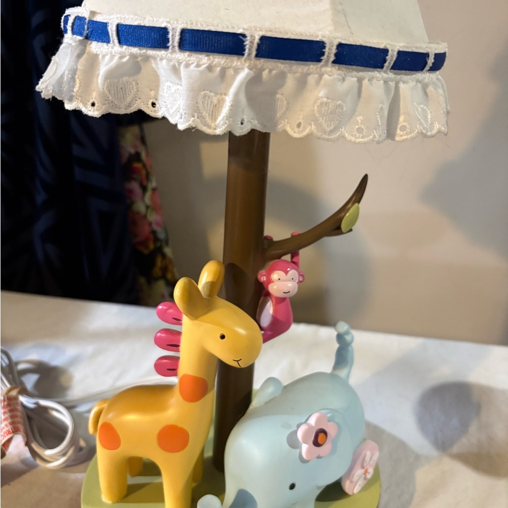 Colorful Animal Lamp for Kids 16” Tall 17” with the shade